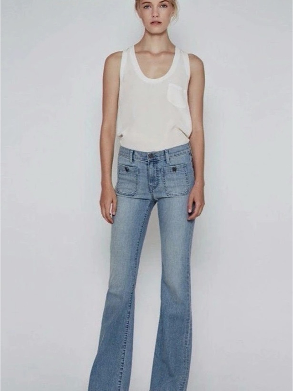 joie Enchanted Flare Jeans in Sun Fade Light Blue Waist 28 NWOT